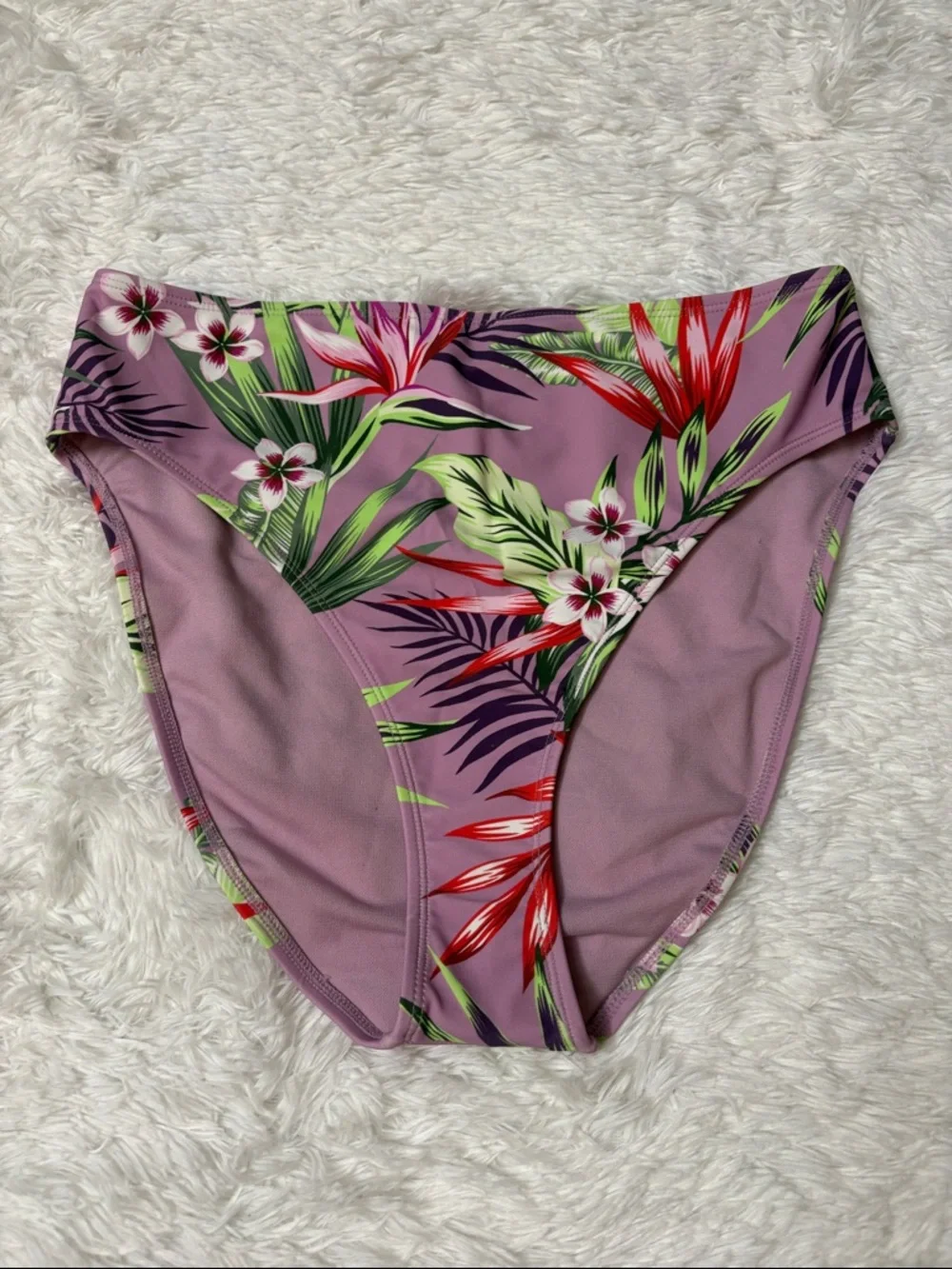 NWOT Salt & Cove Purple Floral Swim Bottoms Size XL